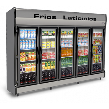 Balcão Auto Serviço AS-5/E - 5 Portas de Vidro - Conservex