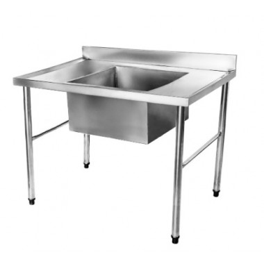 Pia Aço Inox com 01 Cuba 1,90x70x90cm (cuba 500X400X250mm) - URUMAX